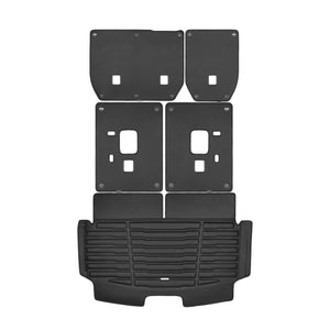 A set of black TuxMat trunk mats for Dodge Durango 7-Seater models.