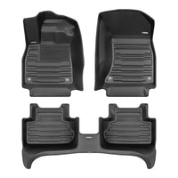 A set of black TuxMat car floor mats for Audi Q5/Q5 Sportback/SQ5/SQ5 Sportback (2nd Generation) models. 