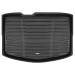 A set of black TuxMat trunk mats for Chevrolet Bolt EV models.