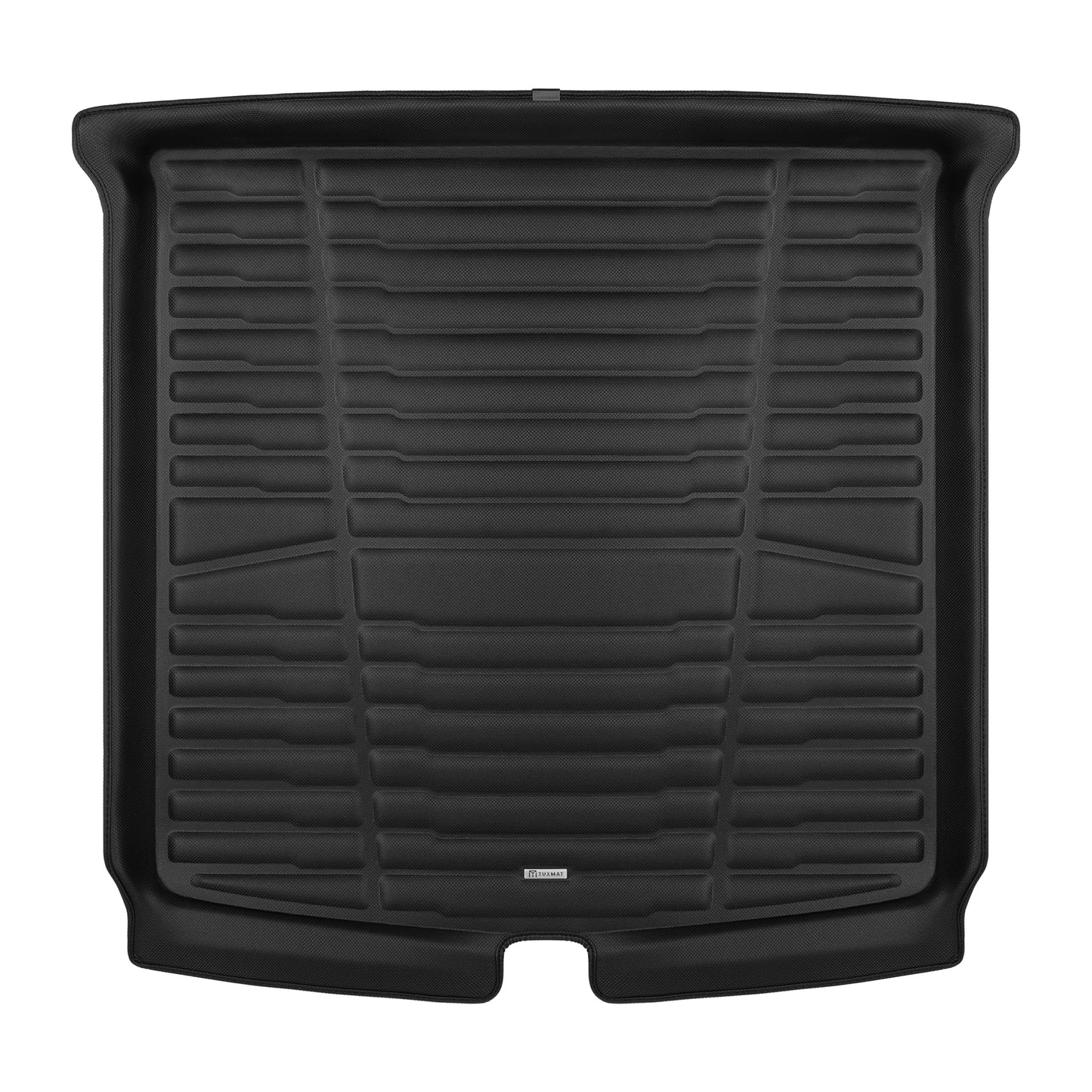A set of black TuxMat trunk mats for Volkswagen Tiguan models.