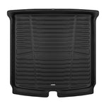 A set of black TuxMat trunk mats for Volkswagen Tiguan models.