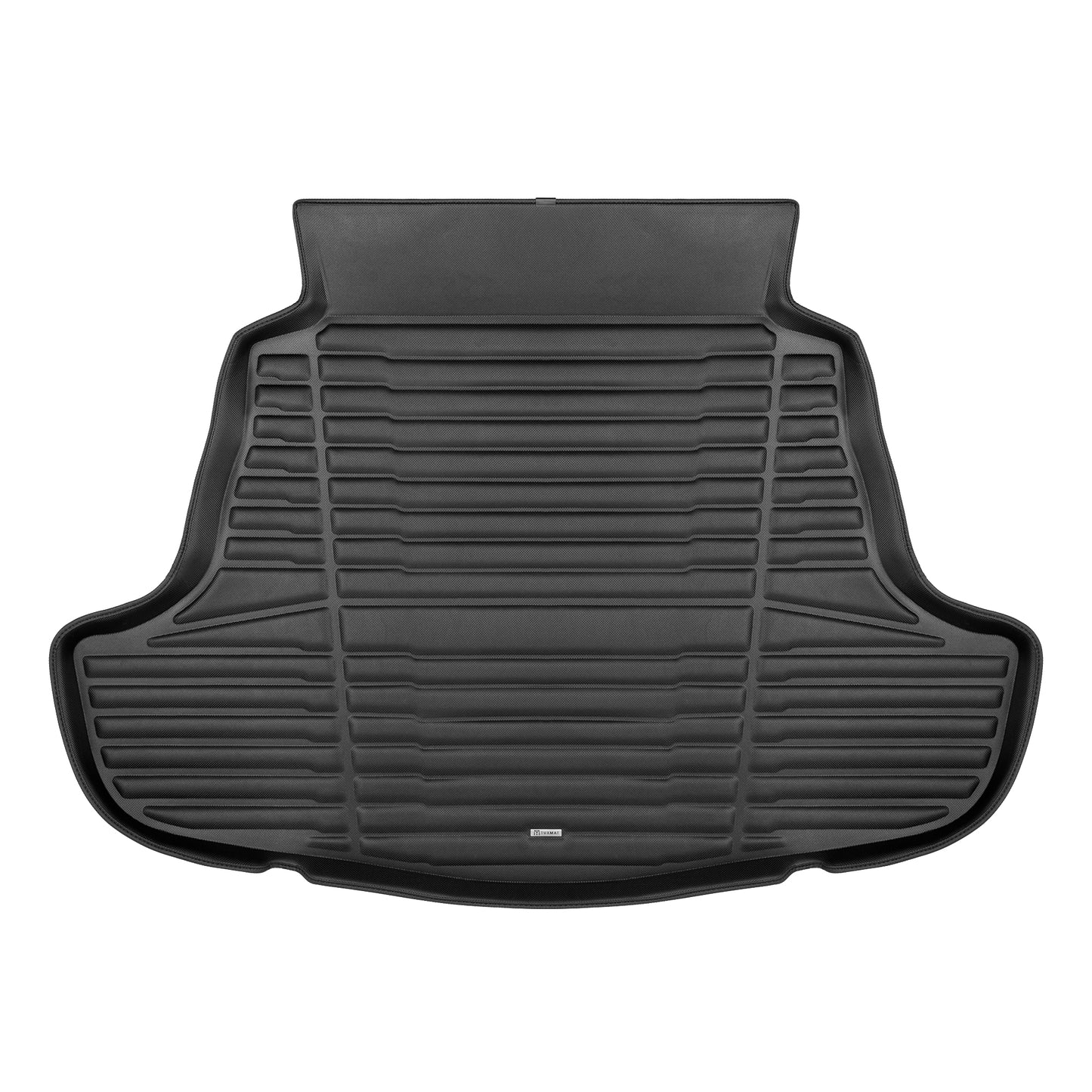 A set of black TuxMat trunk mats for Toyota Camry models.