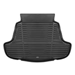 A set of black TuxMat trunk mats for Toyota Camry models.