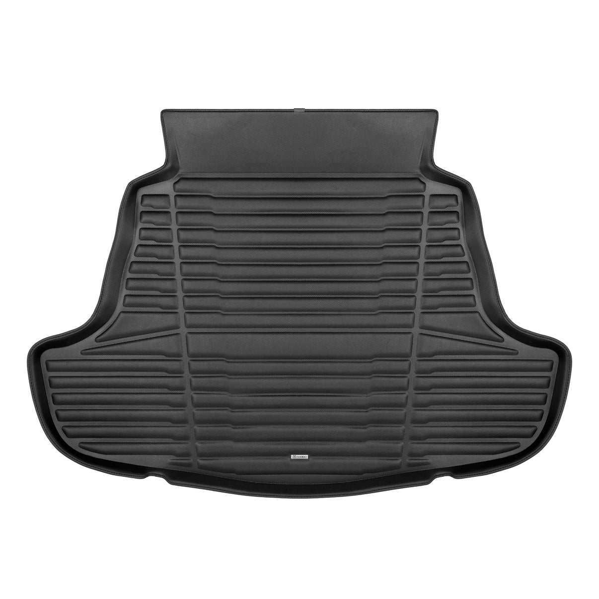 A set of black TuxMat trunk mats for Toyota Camry models.