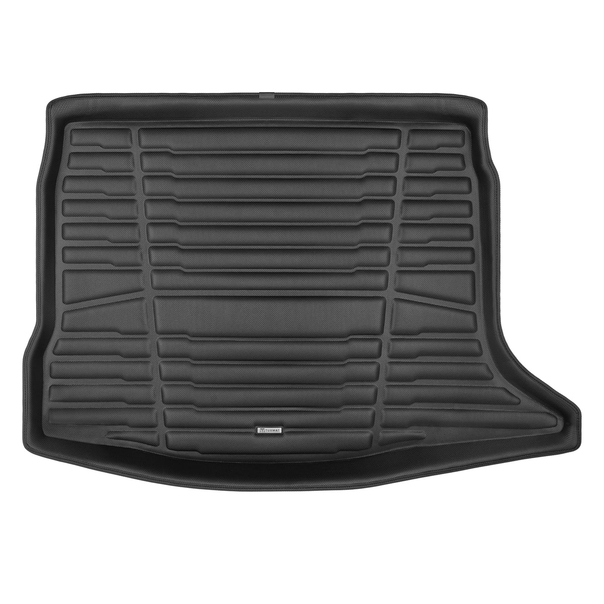 A set of black TuxMat trunk mats for Nissan Leaf models.