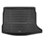 A set of black TuxMat trunk mats for Nissan Leaf models.