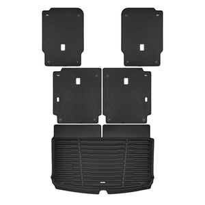A set of black TuxMat trunk mats for Volkswagen Atlas models.