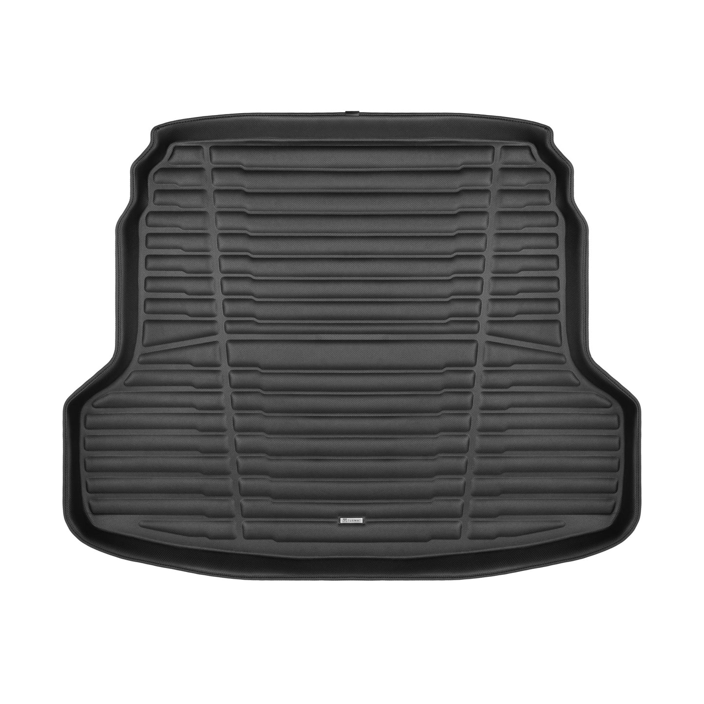 A set of black TuxMat car floor mats for Kia Forte/Forte5 models.