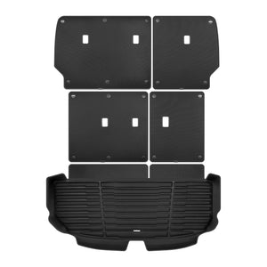 A set of black TuxMat trunk mats for Hyundai Palisade models.