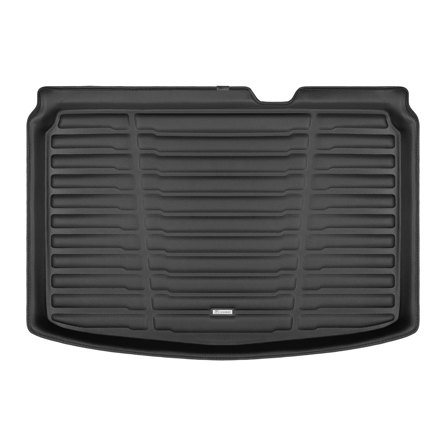 A set of black TuxMat trunk mats for Kia Soul models.