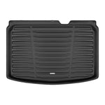 A set of black TuxMat trunk mats for Kia Soul models.