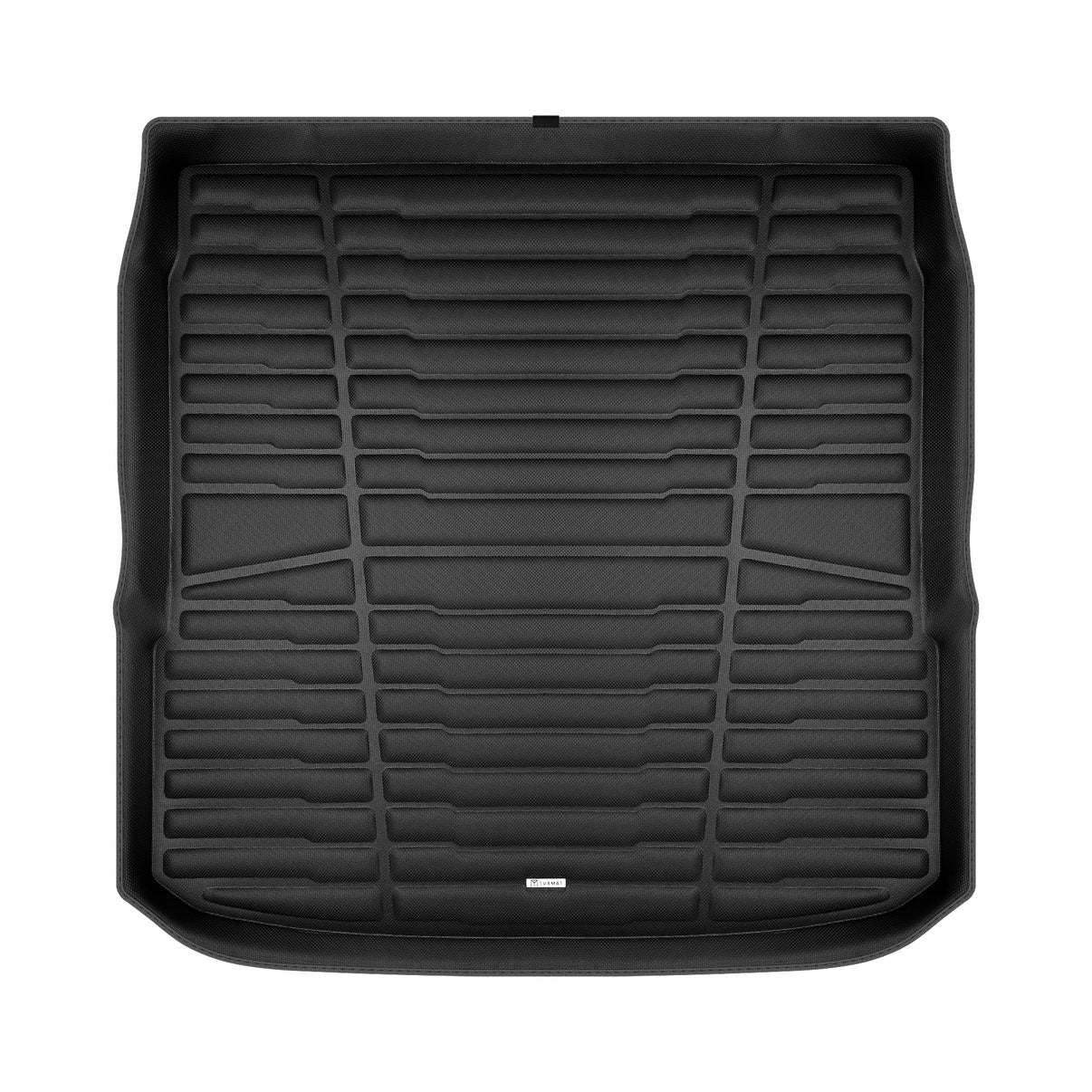 A set of black TuxMat trunk mats for Audi e-tron models.