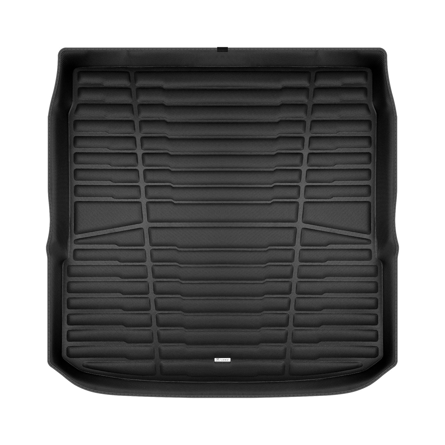 A set of black TuxMat trunk mats for Audi e-tron models.