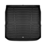 A set of black TuxMat trunk mats for Audi e-tron models.