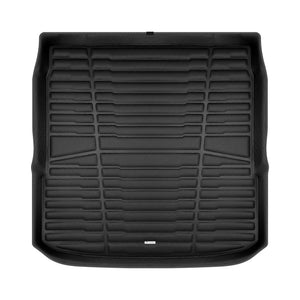 A set of black TuxMat trunk mats for Audi e-tron models.