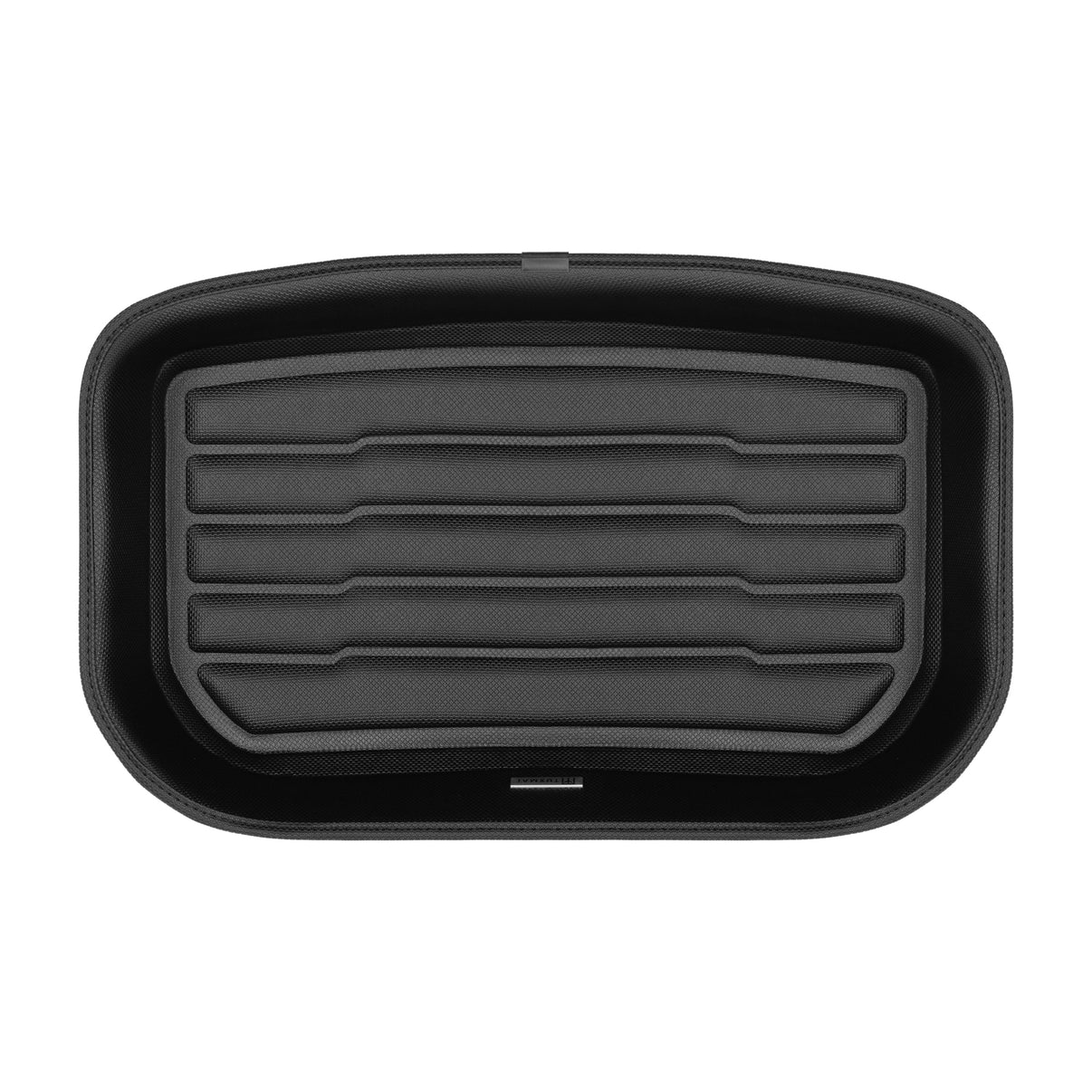 A set of black TuxMat trunk mats for Tesla Model Y models.