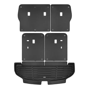 A set of black TuxMat trunk mats for Kia Sorento models.