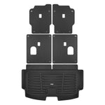 A set of black TuxMat trunk mats for Acura MDX models.