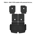 A set of black TuxMat trunk mats for Jeep Grand Cherokee L models.