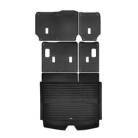 Black / Trunk Mats Only / TED5-2 - SuperTrunk - Manual Third Row Seats - Complete Back Seat & Trunk Coverage ($199.80)