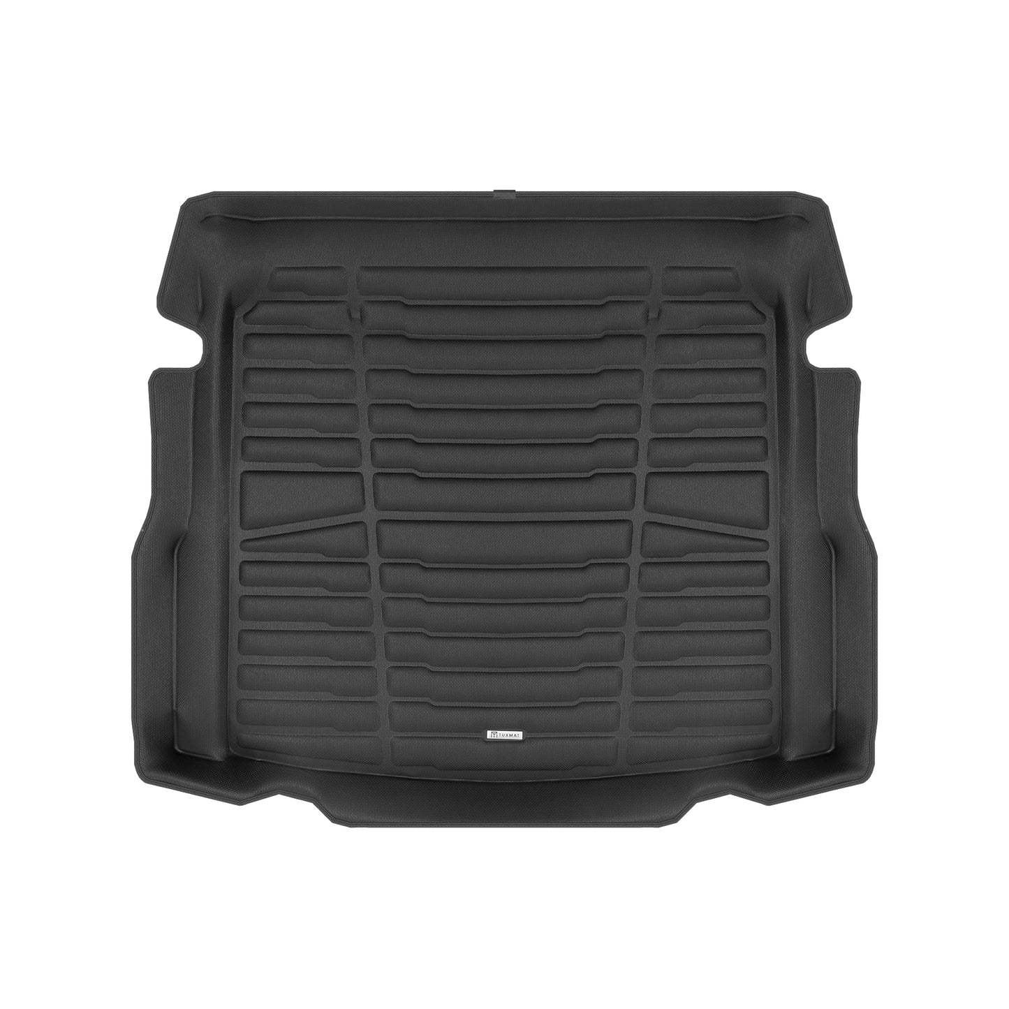 A set of black TuxMat trunk mats for BMW 2-Series models.