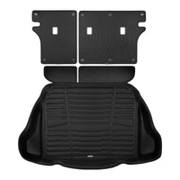A set of black TuxMat trunk mats for Toyota Corolla Cross models.