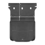 A set of black TuxMat trunk mats for Toyota Corolla Cross models.