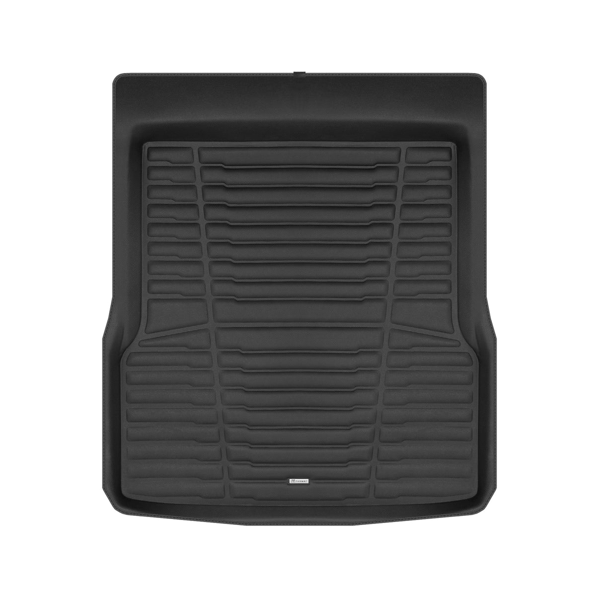 A set of black TuxMat trunk mats for Mercedes-Benz EQS models.