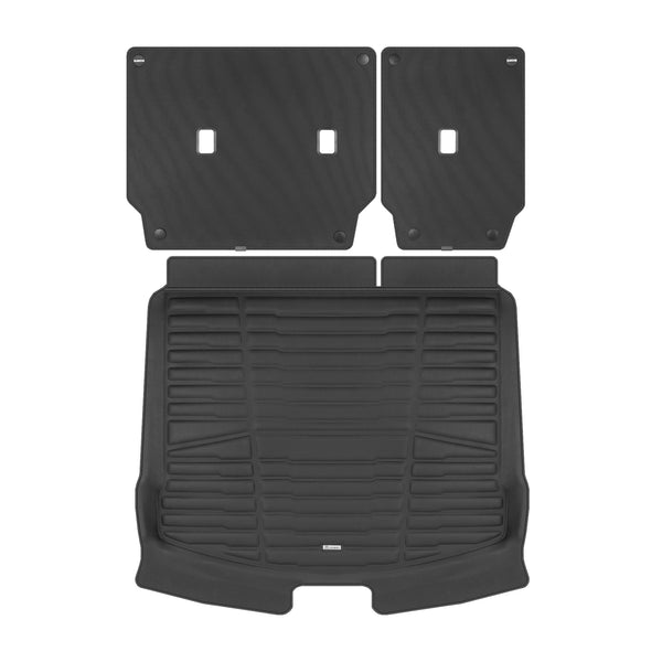 A set of black TuxMat trunk mats for Lincoln Corsair models.