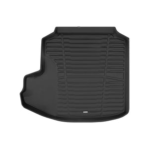 A set of black TuxMat trunk mats for Toyota Crown models.