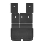 A set of black TuxMat trunk mats for Jeep Wagoneer models.