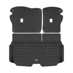 A set of black TuxMat trunk mats for MINI Cooper models.