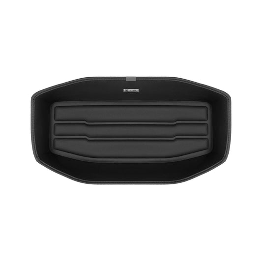 A set of black TuxMat trunk mats for Subaru Solterra models.