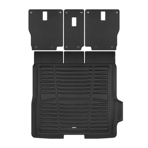 A set of black TuxMat trunk mats for Land River Range Rover Sport models.