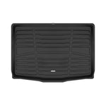 A set of black TuxMat trunk mats for Nissan Ariya models.