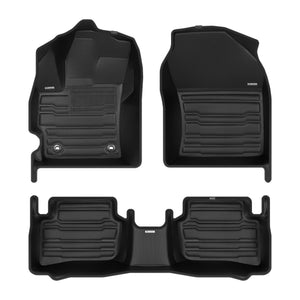 A set of black TuxMat car floor mats for Toyota GR Corolla models.