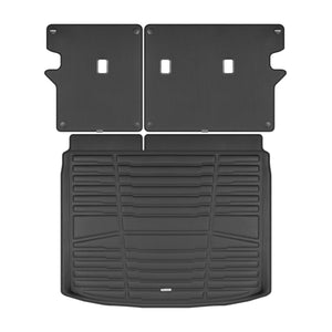 A set of black TuxMat trunk mats for Kia Niro models.