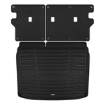 A set of black TuxMat car trunk mats for Kia Niro models.