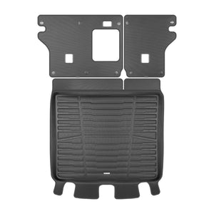 A set of black TuxMat trunk mats for Dodge Hornet models.