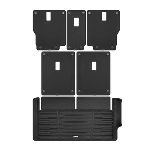 A set of black TuxMat trunk mats for Land Rover Range Rover models.