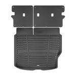 A set of black TuxMat trunk mats for Kia Niro models.