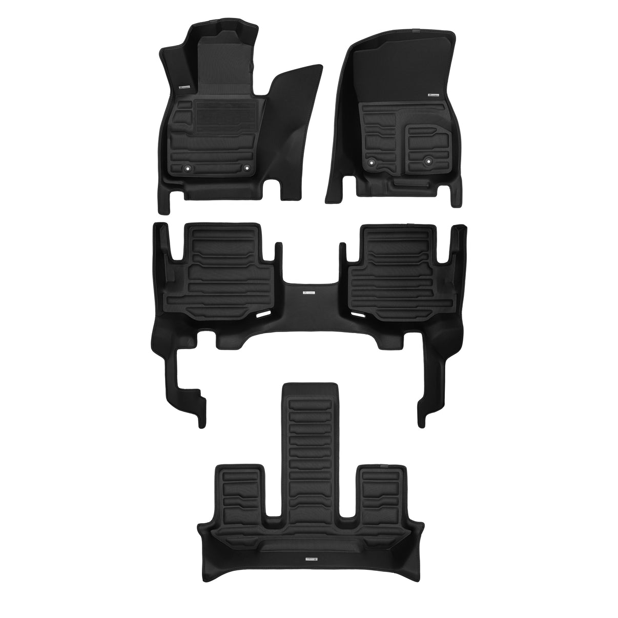 A set of black TuxMat car floor mats for Mazda CX-90 models.