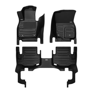 A set of black TuxMat car floor mats for Mazda CX-90 models.