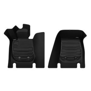 A set of black TuxMat car floor mats for Toyota Supra models.