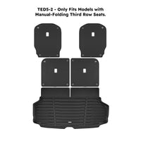 Black / Trunk Mats Only / TED5-2 - SuperTrunk - Manual Third Row Seats - Complete Back Seat & Trunk Coverage ($199.80)
