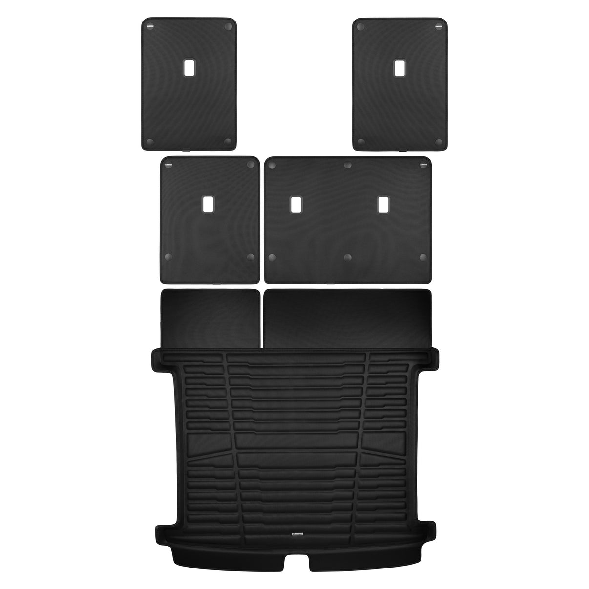 A set of black TuxMat trunk mats for Mazda CX-90 models.