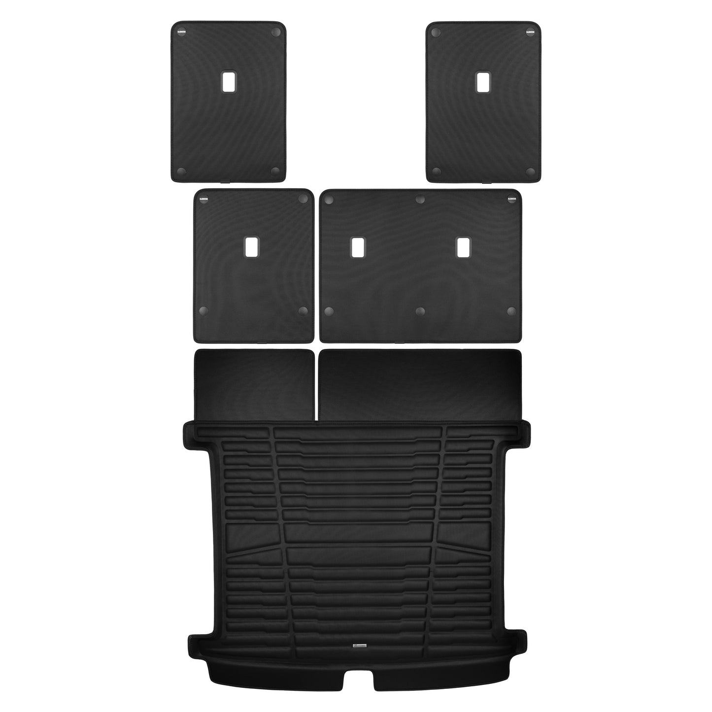 A set of black TuxMat trunk mats for Mazda CX-90 models.