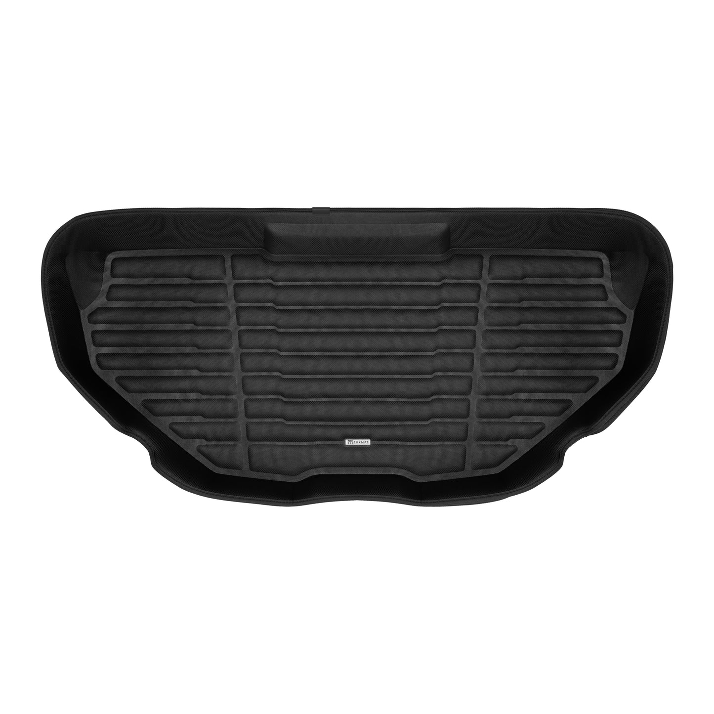 A set of black TuxMat trunk mats for Rivian R1T models.