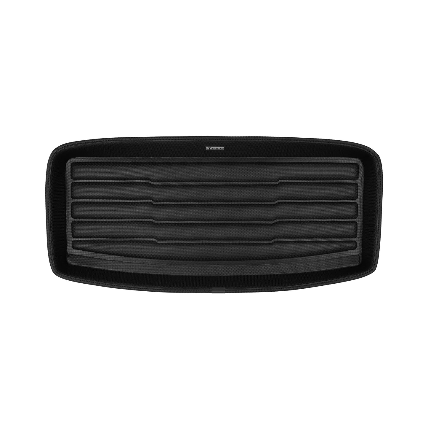 A set of black TuxMat trunk mats for Chevrolet Traverse 8-Seater models.