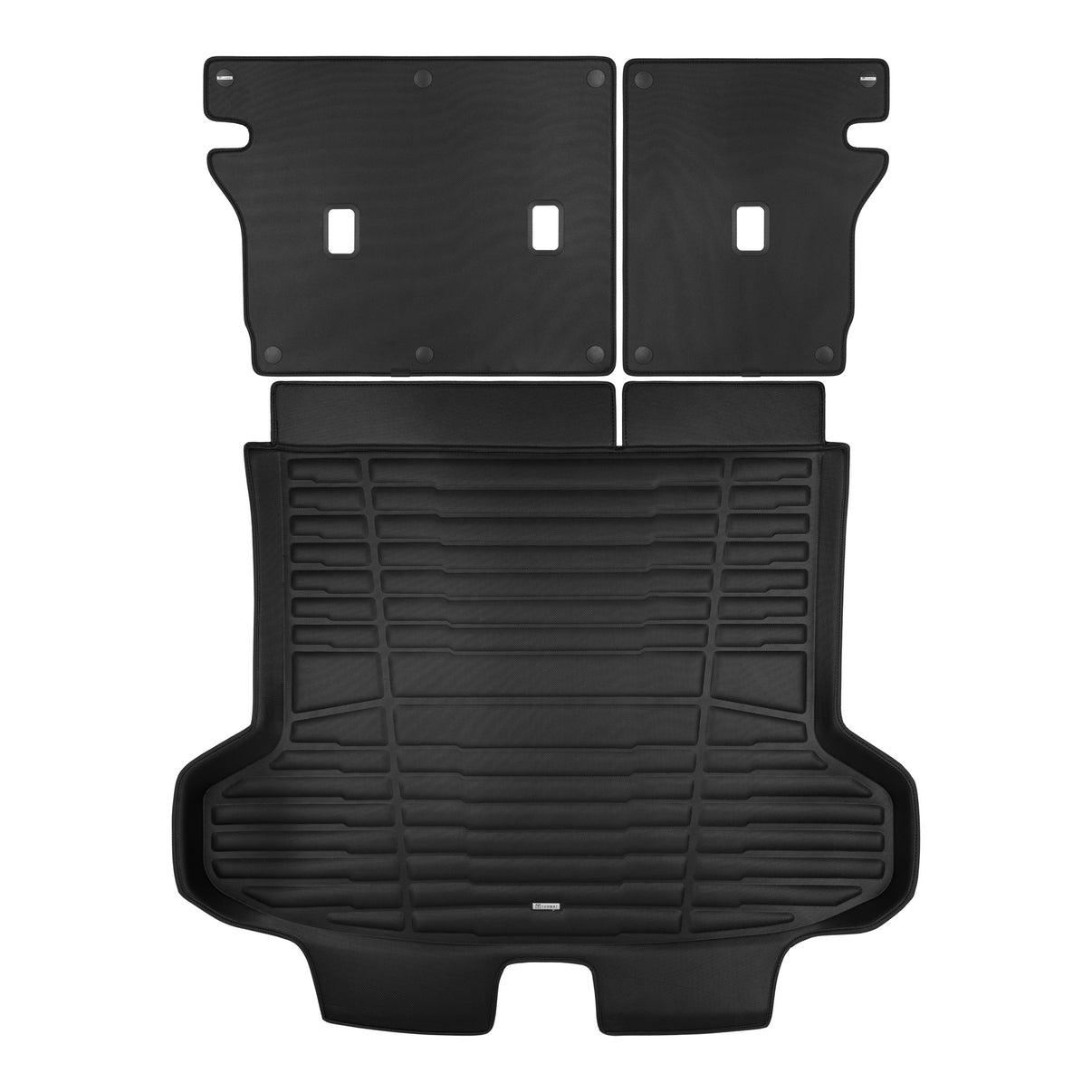 A set of black TuxMat trunk mats for Acura ZDX models.